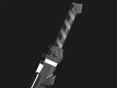 Fantasy Sci-Fi Sword Low-poly 3D model