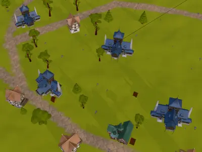 Village in world of warcraft Low-poly 3D model