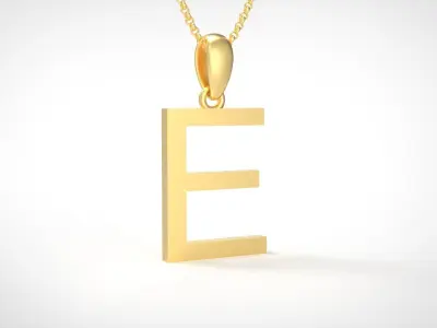 Model 606 Classic Initial Light E Letter 3D print model