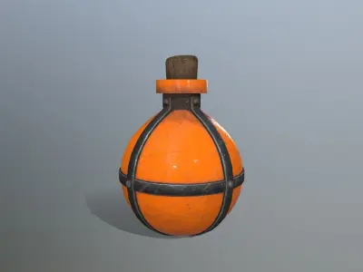 potion bottle Low-poly 3D model