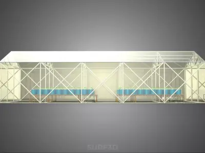 CEA CONTROLLED ENVIRONMENT AGRICULTURE DUTCH BUCKET SYSTEM DBS 3D model