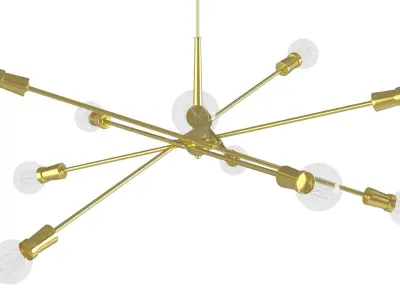 Chandelier - Tubular Low-poly 3D model