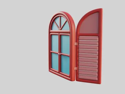 Cartoon Window 23a 3D model