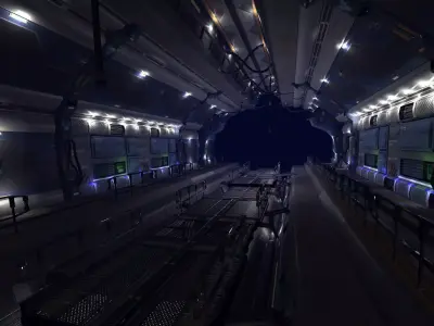 SciFi Modular Panels and Elements Low-poly 3D model