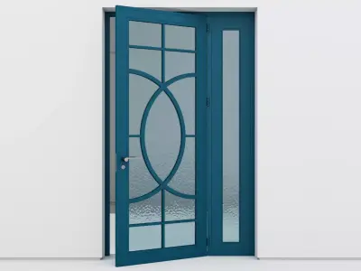 Aluminium door 363 3D model