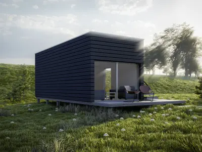 Tiny house archicad sketchup and lumion 10 scene 3D model