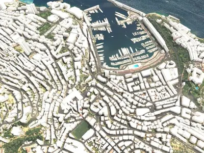 Cityscape Monaco 3D model