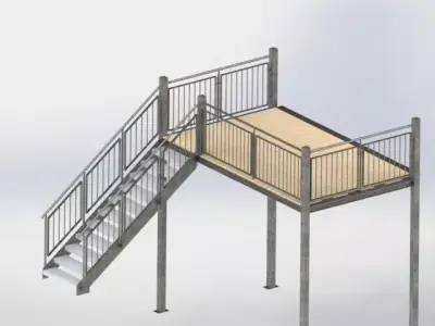 Balcony Terrace Free 3D model