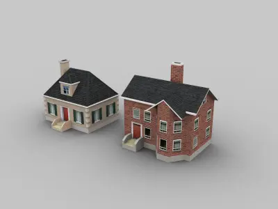 Low Poly House Pack 1 Low-poly 3D model
