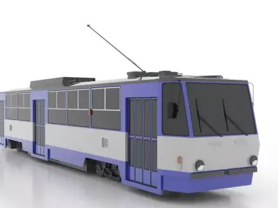 Tatra T3MR Low Low-poly 3D model