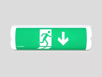 Emergency Escape Light Low-poly 3D model