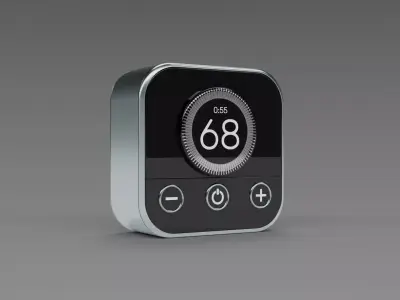 Smart Office Gadget Smart Lighting Smart Thermostat Low-poly 3D model