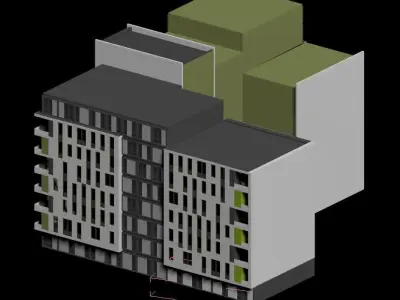 houses Low-poly 3D model