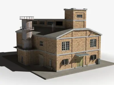 Factory xx27 Low-poly 3D model