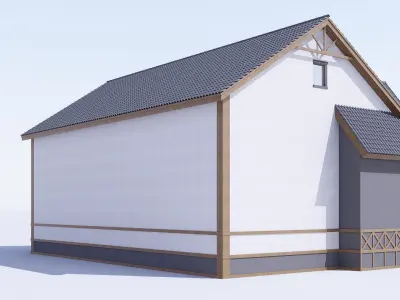 village building Low-poly 3D model purchase
