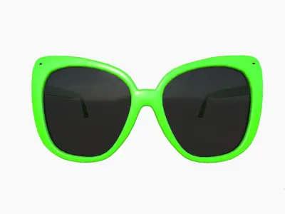 Sunglass J09 Light Green - Character Design Fashion Low-poly 3D model