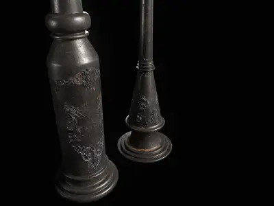 Street Light Low-poly 3D model 11