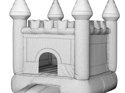 Bouncy castle trampoline 3D model