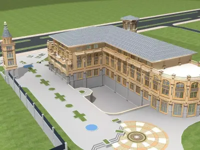 Hotel Building 3D model