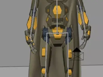 Realistic Metal Robot - Dorid Rigged Ready for Animation Low-poly 3D model