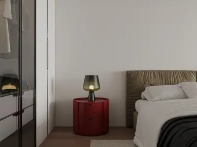 Comfortable modern-style bedroom 3D model