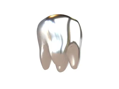 Tooth Emoji v1 006 Low-poly 3D model