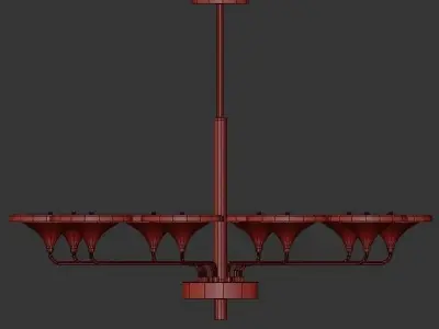 AX602 chandelier with shades 3D model