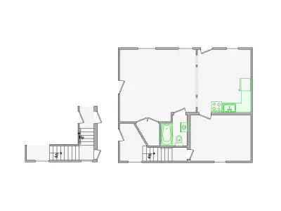  Detailed Interior Sketch - 1001-1500 SF - Xactimate 3D model