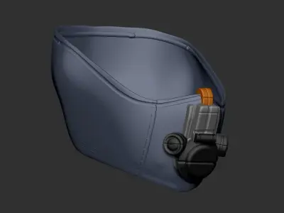 gas mask helmet scifi high poly sculpt 3d printable  3D model