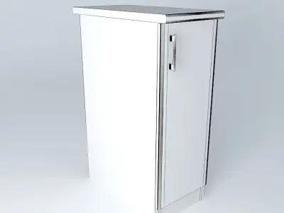 Cabinets cabinet with orange door Free 3D model