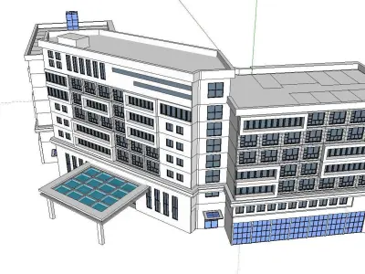 vacation spot-Resort-Fashion Leisure Hotel-0213 3D model