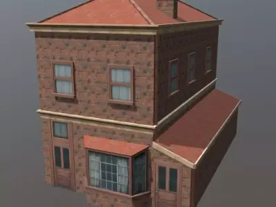 Old House Low-poly 3D model 7