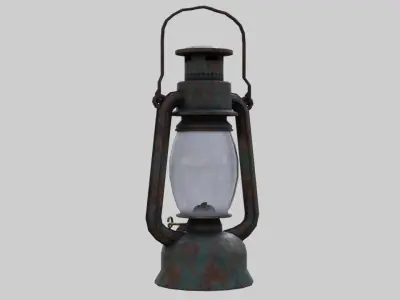 Oil Lamp 1C Low-poly 3D model