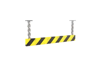 Danger Sign Barriers v1 004 Low-poly 3D model