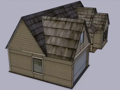 AMERICAN HOUSE Low-poly 3D model