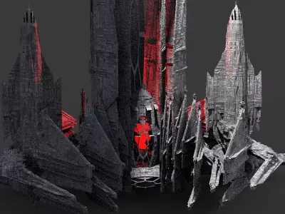 Space ShipDrake interceptor Kitbash  3D model