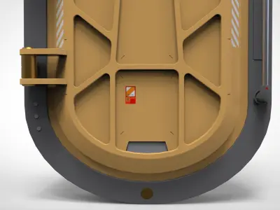 sci fi door 24 3D model