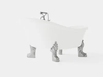 Bath Tub Low-poly 3D model