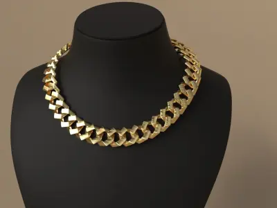 Edge Cuban link Chain 3D print model