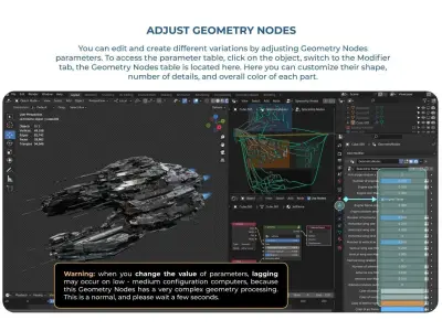 Spaceship Generator Blender 3D model
