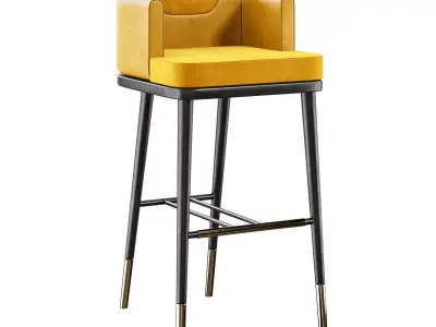 BAR CHAIR ASHBY Low-poly 3D model