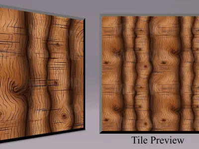 Cartoon Wood Textures Pack 40 - 10x PNG  Texture