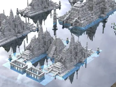 Ancient Egypt Kit bash Nile Full collection 1 3D model