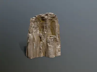 Old Rock Set Low-poly 3D model