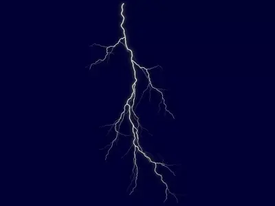 Realistic 3D Lightning CA-06 Low-poly 3D model