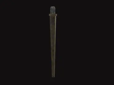 Medieval Torch V02 Low-poly 3D model
