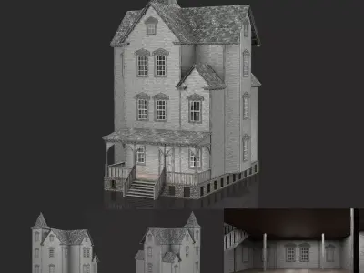 Old Abandoned House 2 3D model