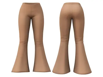 1970s Retro Full Outfit Top Outwear Low-poly 3D model