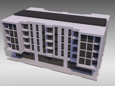 Apartment Building 003 3D model