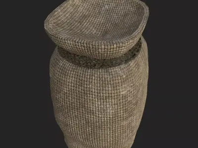 Realistic Medieval Viking Seed Bag - Game Ready PBR Asset Low-poly 3D model